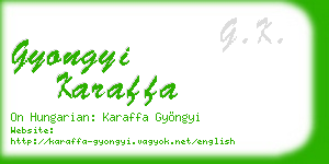 gyongyi karaffa business card