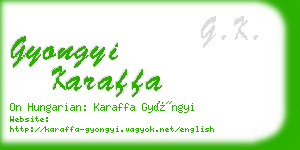 gyongyi karaffa business card